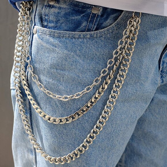 Trousers Chain, Pants Chain Belt Chain Wallet Chain Pocket Chain Hip Hop Punk Je - Picture 5 of 7